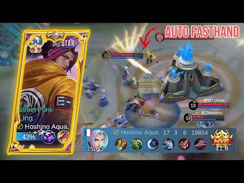 Top 1 Global Ling New Build 17 Kill By Hoshino Aqua. - MOBILE LEGEND
