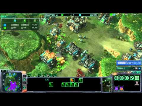 Game 3 - sixjax.ViBE (Z) vs Baz (T) - TeamSpeak TL SC2 Open #15 Semi Final A