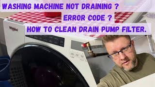 Whirlpool washing machine WFW6620HW how to clean drain pump filter.