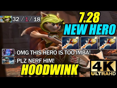 NEW IMBA HERO HOODWINK Crazy 3X Divine Rapier Build Epic Battle Fight Dota 2 Pro Rank 7.28 Gameplay