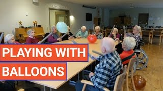 Elderly Residents Play With Balloons Video 2017 | Daily Heart Beat
