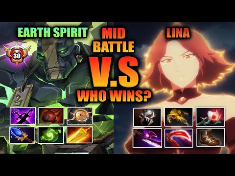 "ADVENTURES WITH TACO BOY" Earth Spirit Vs Lina Mid Battle!!! (EPI. 54)
