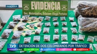 2 colombianos en condición irregular detenidos por tráfico de drogas en Rancagua