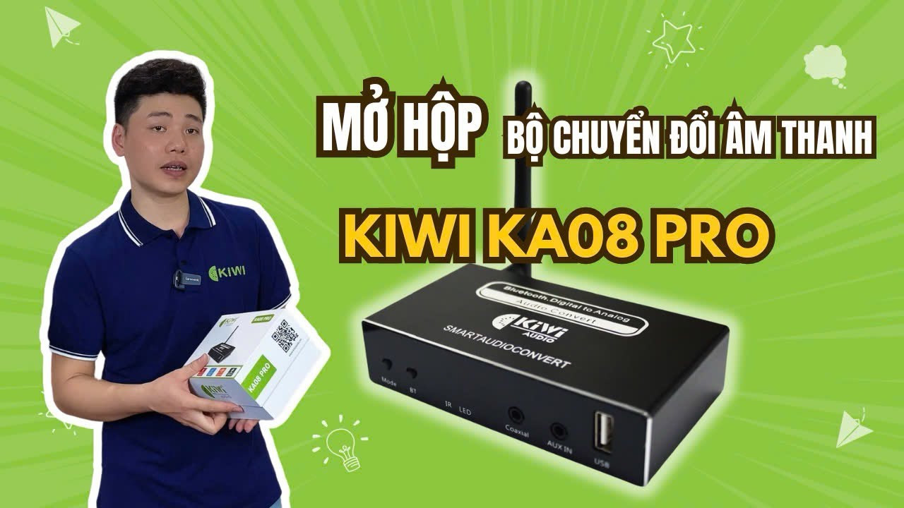Mở hộp Bộ chuyển đổi âm thanh Kiwi KA08 Pro - Nhiều tính năng mới