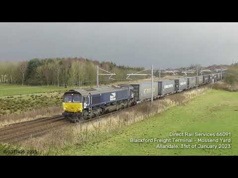 66091 Highland Spring Intermodal | Blackford - Mossend at Allandale: 31/01/23
