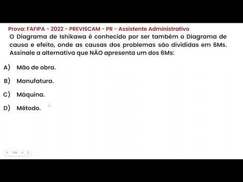 67- Prova de concurso público : FAFIPA - 2022 - PREVISCAM - PR - Assistente Administrativo