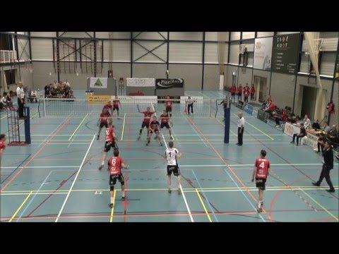 Eredivisie volleybal Taurus H1  -  Pins VCV 5 maart 2016 in Houten