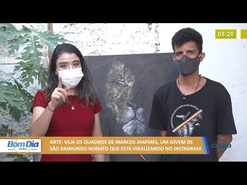 Quadros de Marcos Jhaymes, jovem de SaÌƒo Raimundo Nonato, viralizam no Instagram 12 08 2021