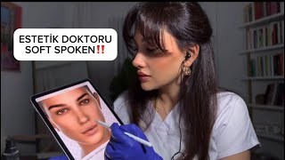 TÜRKÇE ASMR / DOKTOR ROLEPLAY / SANA ESTETİK YAPIYORUM 💉/ SOFT SPOKEN🗣