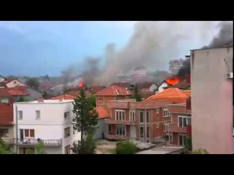 Ja si digjeshin shtëpitë në Lagjen e Trimave në Kumanovë