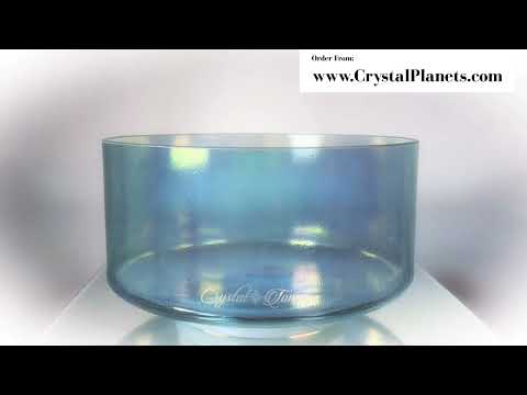 Aqua Aura Gold, Platinum Crystal Tones® Alchemy Crystal Singing Bowl 9" D#-45