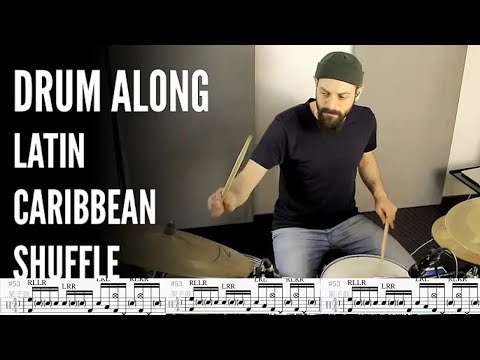 Latin Caribbean Shuffle by Markos Vassiliou drum cover 鼓譜 Drumtabs ドラム楽譜