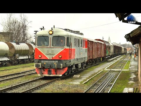 Fluieroasa 60-1151-9 Whistle Loko&Marfar CFR MARFĂ Freight Train in Gara Beiuș Station 16 March 2021
