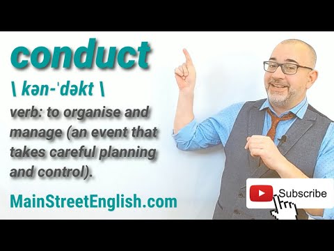 English Vocabulary Builder: CONDUCT - Verb (Pronunciation & Usage)