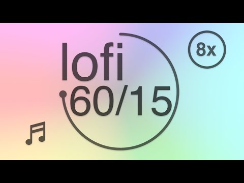 60/15 - Pomodoro - 60 minute timer with 15 minute breaks - lofi - Muted Pastel Colors