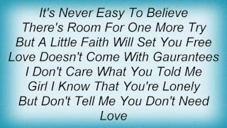 Stan Bush - Don&#39;t Tell Me Lyrics