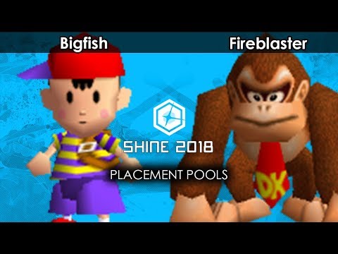 Smash 64:  Bigfish (Ness) V Fireblaster (Donkey Kong) - Shine 2018 Tournament