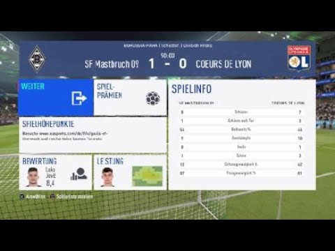 FIFA 19  Division Rivals  20.08.2019  SF Mastbruch 09 - COEURS DE LYON     1:0