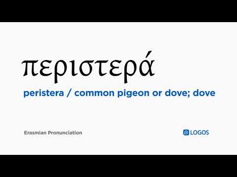 How to pronounce Peristera in Biblical Greek - (περιστερά / common pigeon or dove; dove)