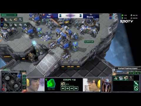 [0521] Rain(SKT) vs. Bbyong(CJ) PvT 6SET Korhal Floating Island -SPL,esportstv,Starcraft2