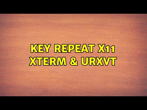 Key repeat X11 xterm & urxvt