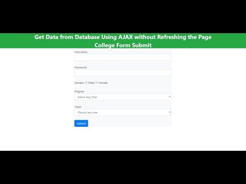 AJAX tutorial in Hindi Part 5 Get data from a database without refreshing the page using AJAX Hindi