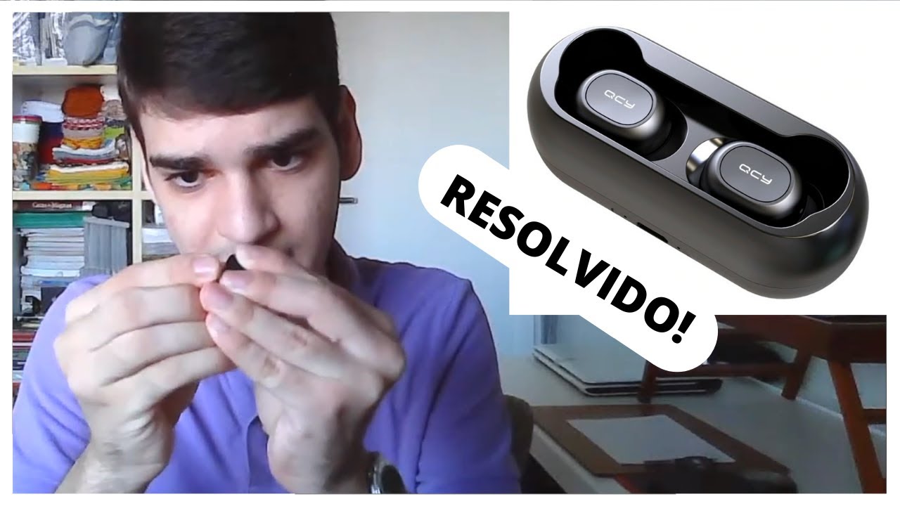 Fone QCY QS1 um lado mais baixo que o outro - Como resolver?