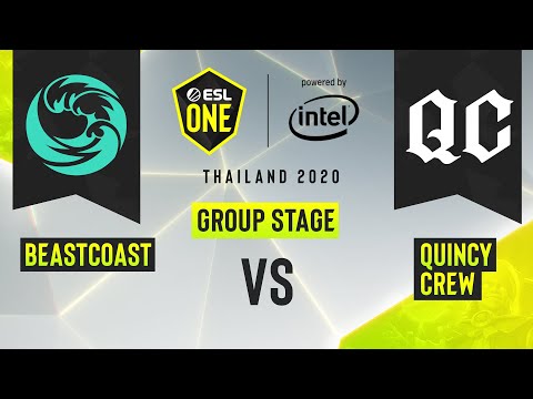 Dota2 - Quincy Crew vs. beastcoast - Game 2 - ESL One Thailand 2020 - Group Stage - AM