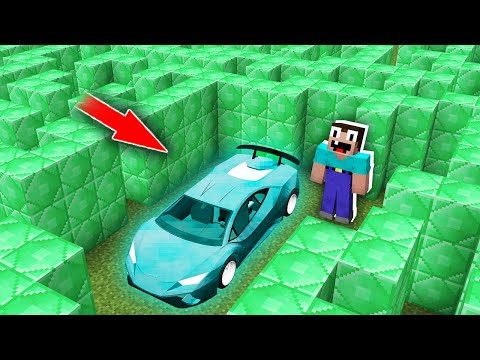 Minecraft NOOB vs PRO: HOW NOOB FOUND THIS DIAMOND CAR INSIDE SECRET MAZE! 100% trolling