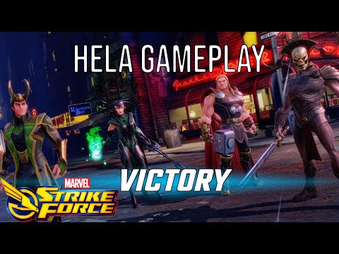 Hela with Asgardians Gameplay - Marvel Strike Force