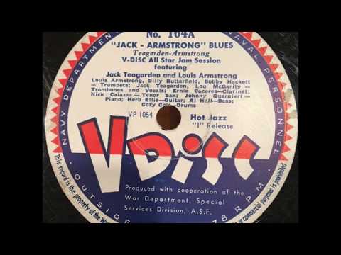 V-Disc All Star Jam Session Jack Teagarden & Louis Armstrong  "Jack-Armstrong" Blues swing jazz 1944