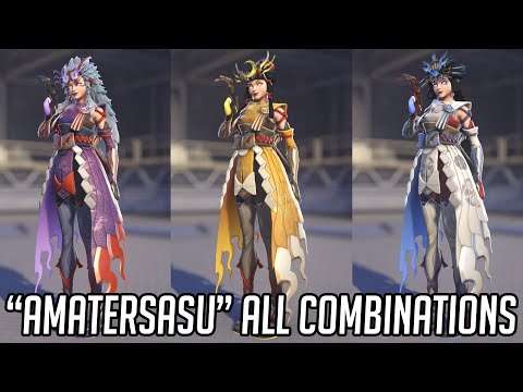 All "Amaterasu" Kiriko Skin Combinations Showcase - Overwatch 2