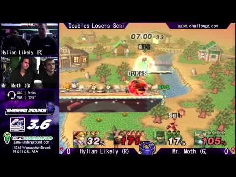 Rock em Stok em Smashbros - Project M 3.6 Doubles - Hylian Likely (R) vs Mr Moth (G)