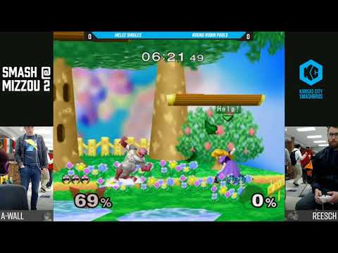 Smash @ Mizzou 2 SSBM - A-Wall (Peach) Vs. Reesch (C. Falcon) - Round Robin Pools