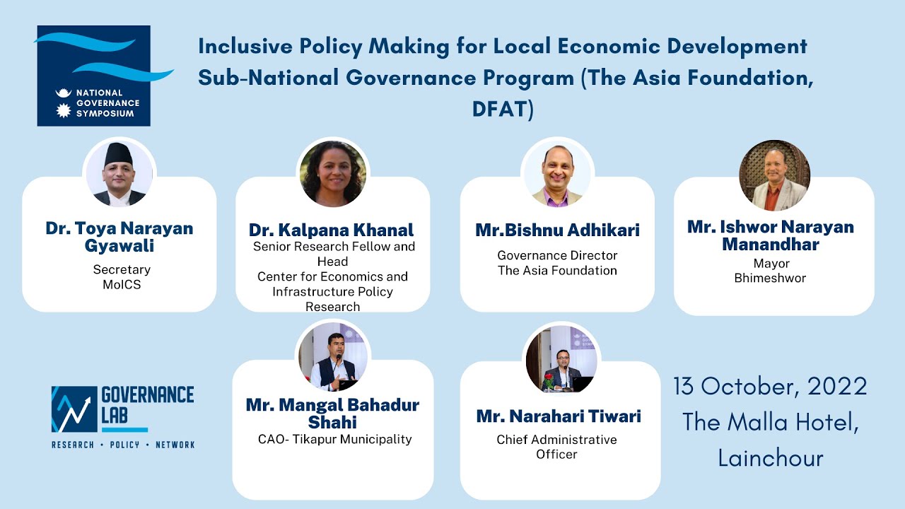 Inclusive Policy Making for Local Economic Development