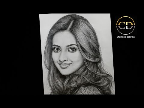 How to draw a Cute Girl "Tejashree Pradhan" (step by step) One Pencil Drawing (2B)//Drawing Tutorial