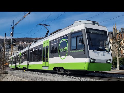 TransN Be 4/8 Littorail einfahrt in Neuchâtel Place Pury Littorail