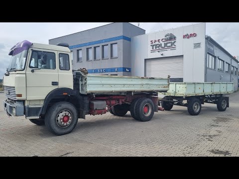 IVECO MAGIRUS 180-250, 4X2 FULL STEEL, V8 ,with trailer