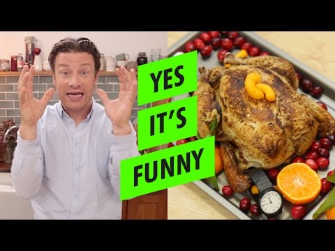 Jamie Oliver's Very Suspicious Recipe For A Raw Turkey Full Of Trash