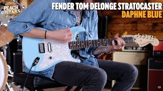 Video thumbnail for No Talking...Just Tones | Fender Tom DeLonge Stratocaster | Rosewood - Daphne Blue by Peach Guitars