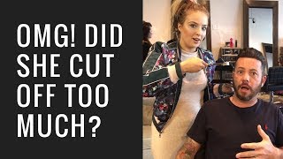 Hair Replacement Mens Hair System Review OMG Did she cut off too Much!!