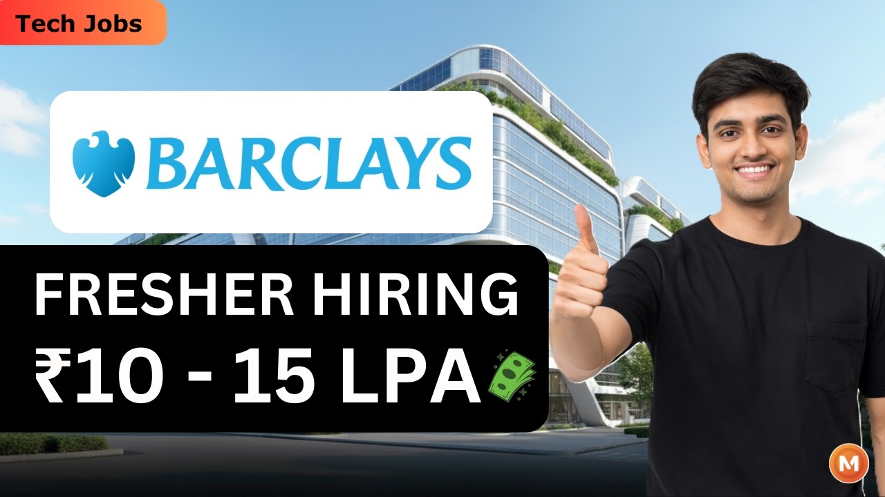 Barclays Hiring Freshers 🔥 Data Analyst + Data Science Jobs | 2024–2025
