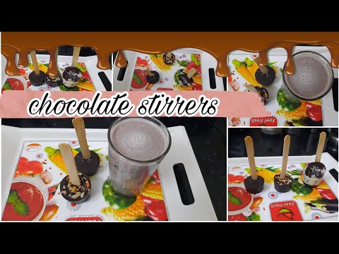 how to make chocolate stirrers easily at home