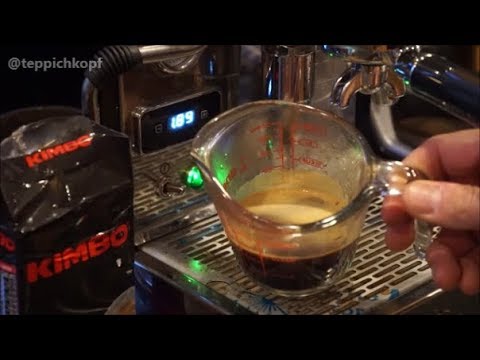 ECM Classika PID - testing Caffe Kimbo Espresso Napoletano ground beans from Italy