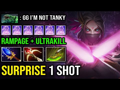 EPIC Rampage + Ultrakills Templar Assassin Surprise 1 Shot with Aghanim Swift Blink DotA 2