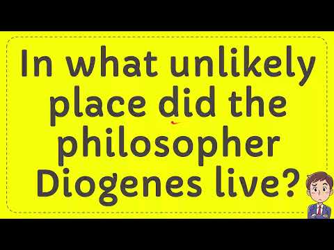 In what unlikely place did the philosopher Diogenes live?