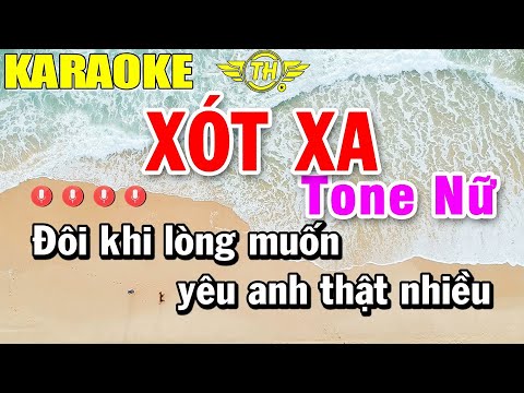 Xót Xa Karaoke Tone Nữ Nhạc Sống 2023 | Trọng Hiếu