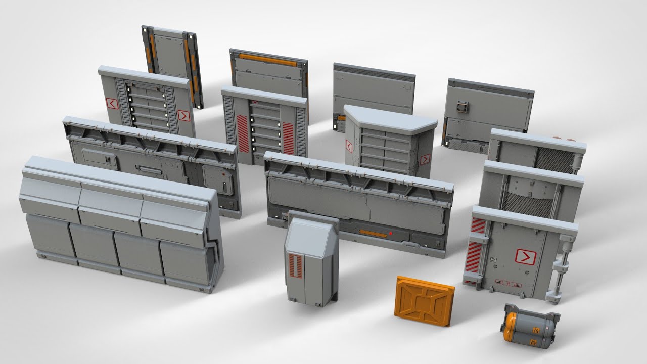 Kitbash de arquitetura de fic&ccedil;&atilde;o cient&iacute;fica 25 Modelo 3D