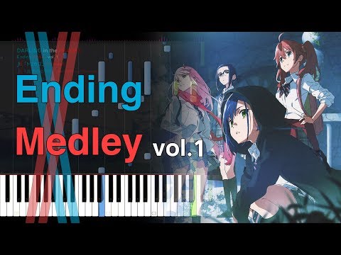 DARLING in the FRANXX ENDING MEDLEY vol.1 - Piano tutorial + sheets