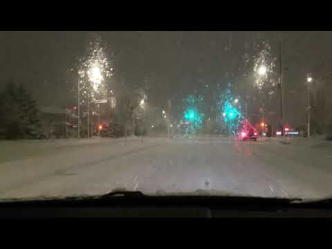 Drive during Snow at Harwood Ave Ajax